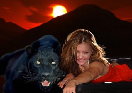 Девушка с пантерой