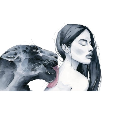 Девушка с пантерой