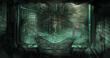 Концепт арт sci fi лаборатория