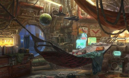 Арт комната cyberpunk 2077