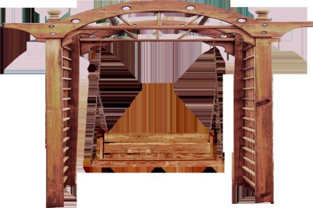 Пергола качели из дерева