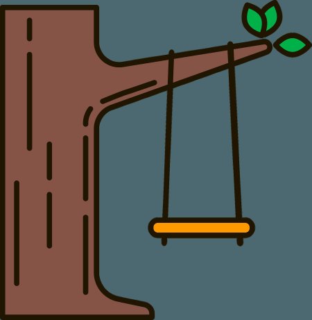 Качели на дереве рисунок