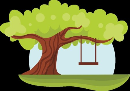 Дерево с качелями