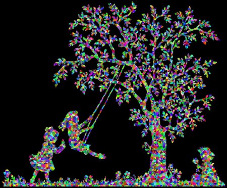 Дерево с качелями