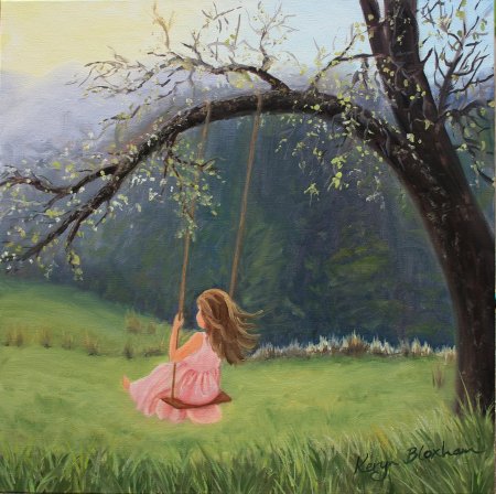 Девушка на качели