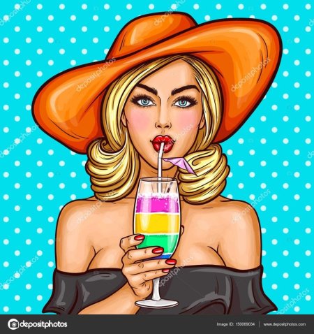 Девушка поп арт