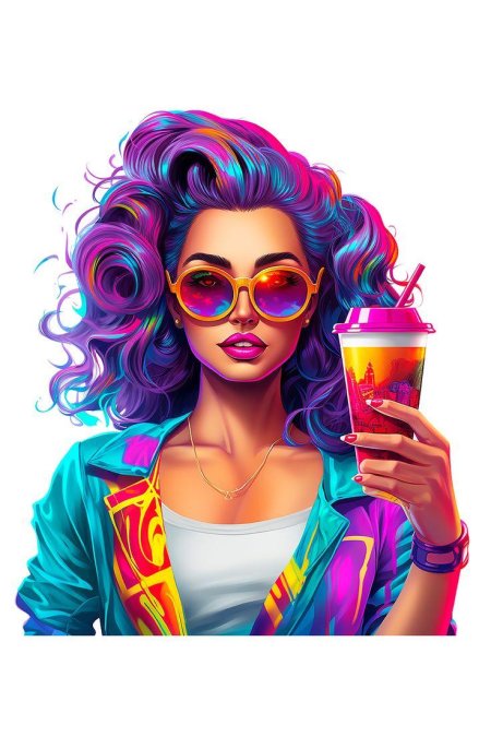 Девушка с коктейлем