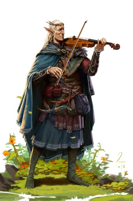 Эльф бард днд арт