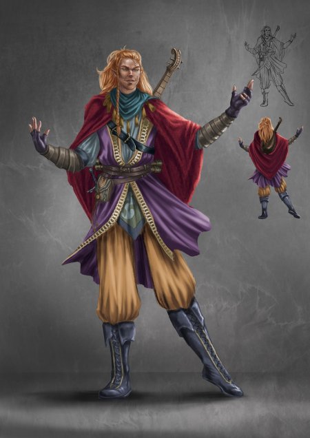 Полуэльф бард днд