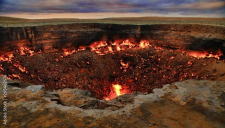 Кратер дарваза в туркменистане