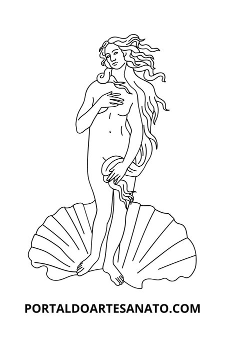 Рождение венеры боттичелли набросок