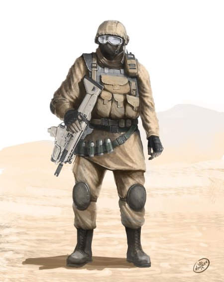 Пустынный солдат