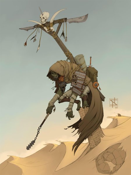 Странник концепт арт геншин