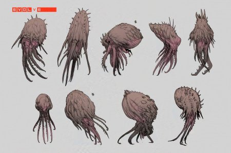 Evolve монстры концепт арт