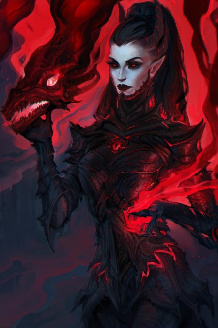 Девушка демон арт