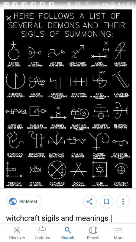 Глифы сатанинские символы