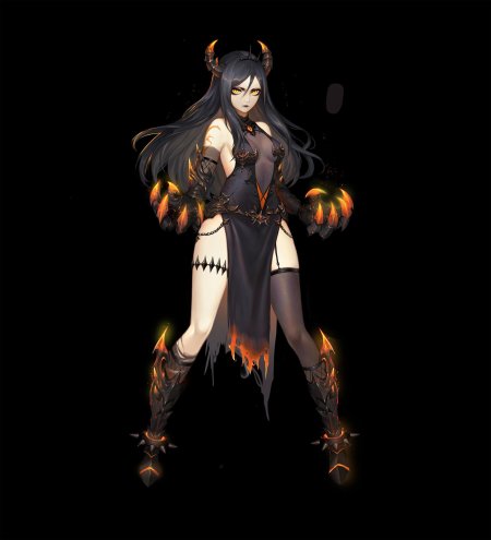 Демон аниме девушка