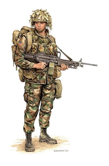 Современный солдат рисунок