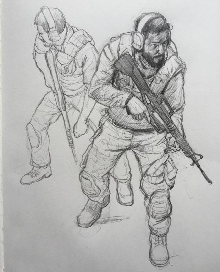 Спецназ рисунок карандашом