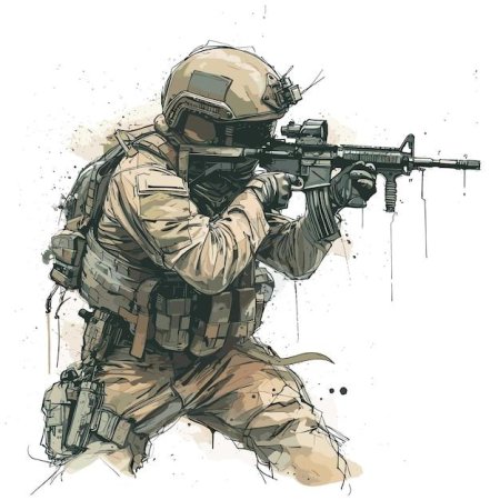 Рисунки военных солдат