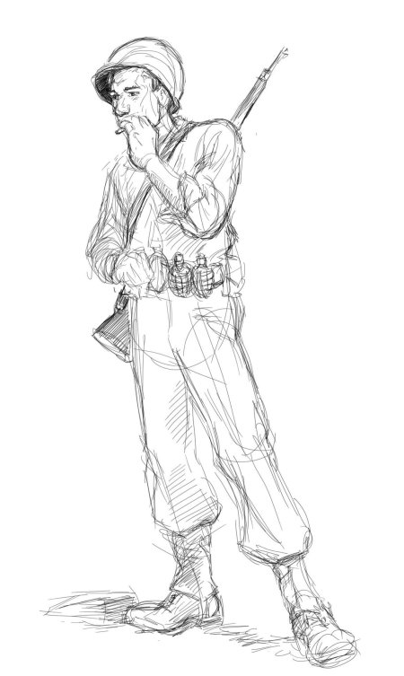 Солдат карандашом