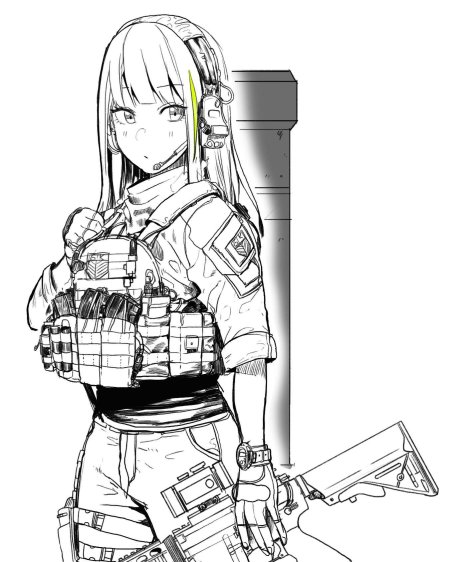 Аниме военных карандашом