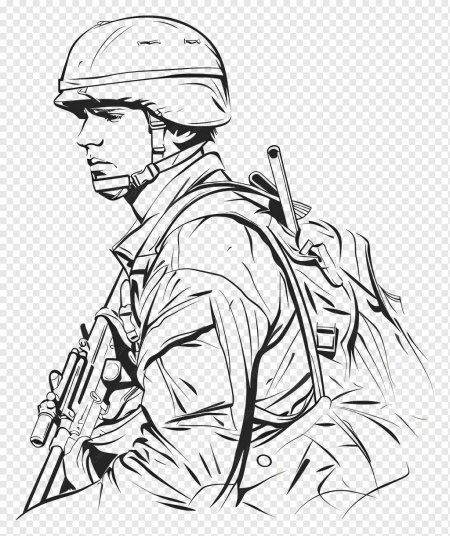 Солдата рисунок