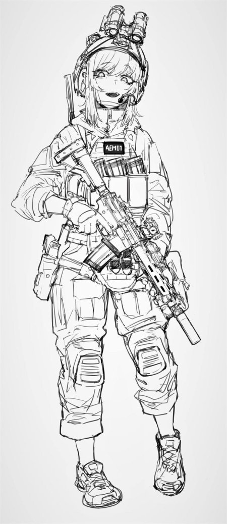 Милитари эскизы