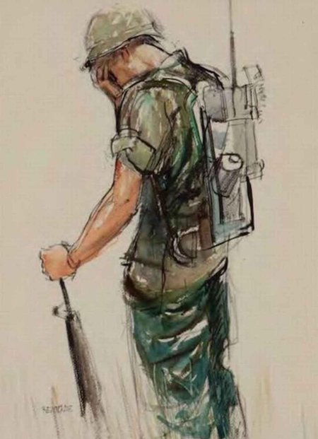 Солдата рисунок