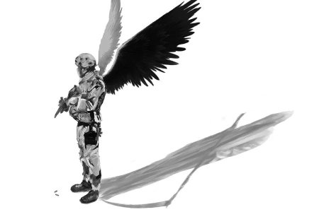 Солдат с крыльями
