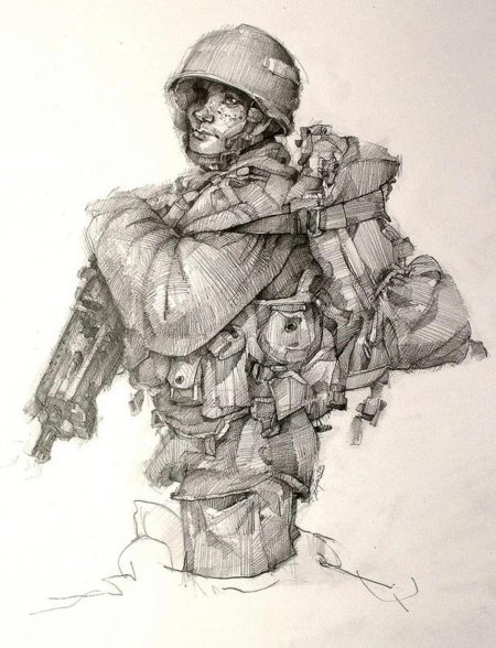 Скетч военный