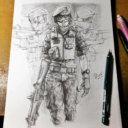Спецназ рисунок карандашом