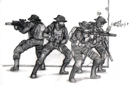 Спецназ рисунок карандашом