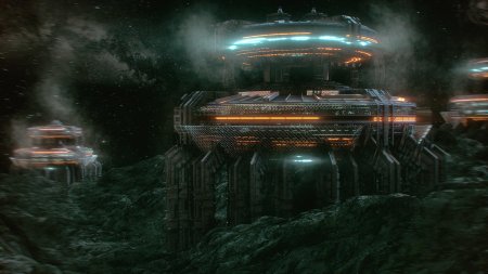 Космическая станция sci-fi art