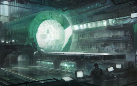Концепт арт sci fi лаборатория