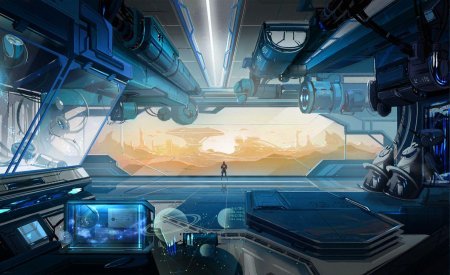 Концепт арт sci fi лаборатория