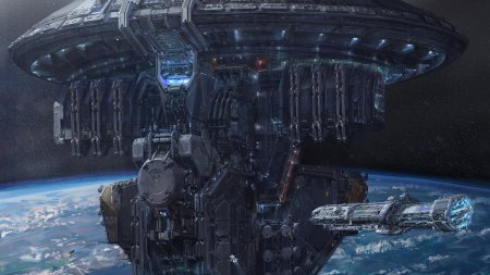 Космическая станция арт sci fi