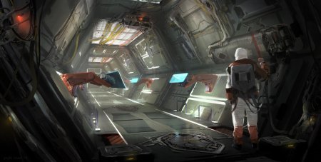 Внутри космического корабля sci fi