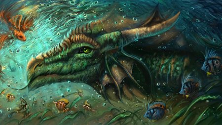 Мифический морской дракон