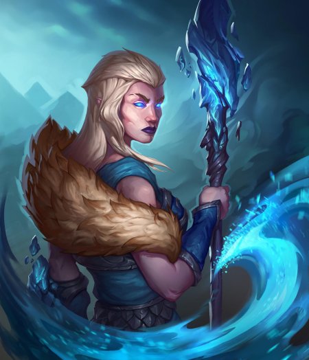 Эльфийка ледяной маг