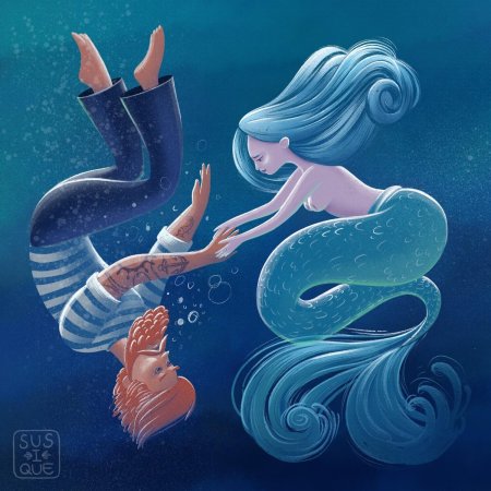 Русалка иллюстрация