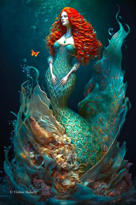 Красивая русалка