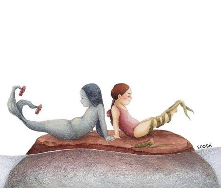 Soosh художник русалка