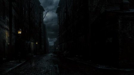 Темный ночной переулок