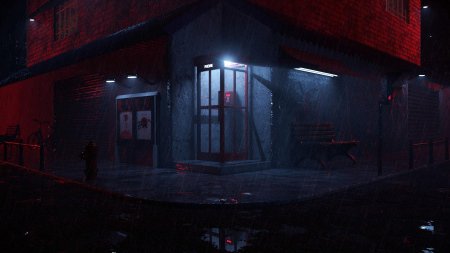 Телефонная будка ночью