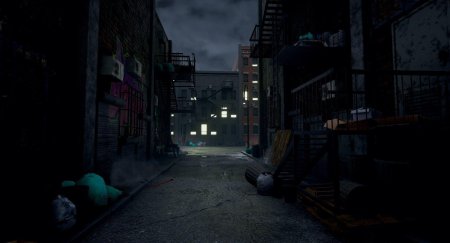 Темный переулок фон