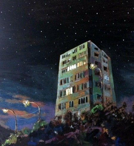 Многоэтажки ночью