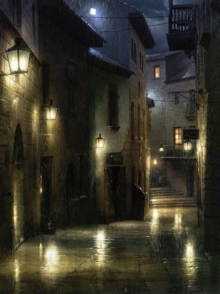 Живопись городской пейзаж