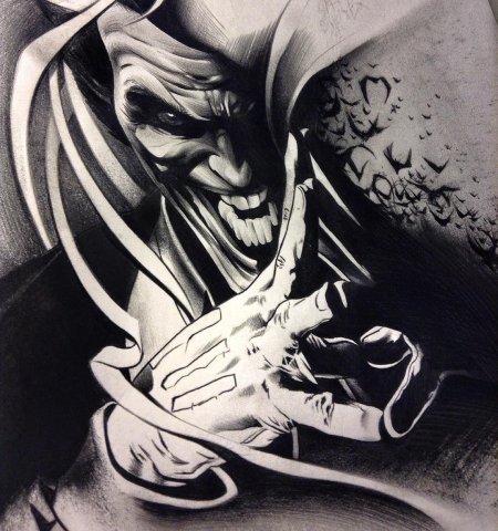 Джокер эскиз тату