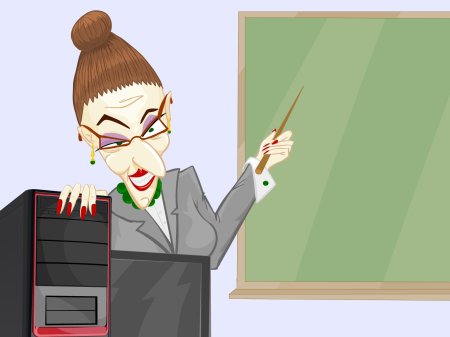 Учительница мультяшная